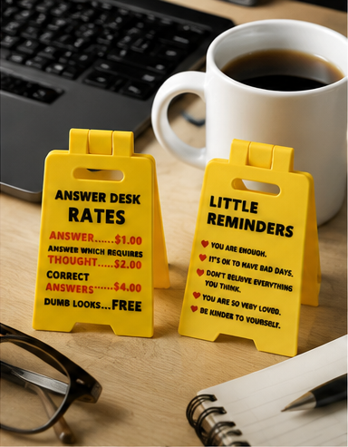 Caution Overstimulated Desk Signs — The Ultimate Office Humor Gift