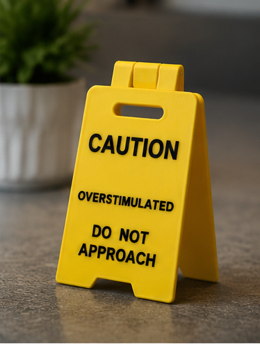 Caution Overstimulated Desk Signs — The Ultimate Office Humor Gift
